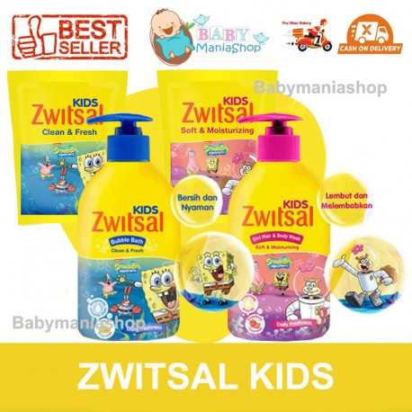 Zwitsal Kids 2in1 Hair and Body Wash Bubble Bath Sabun Mandi Shampoo Anak Switsal Babymaniashop