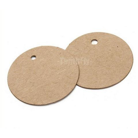 Paper Hang Tags - Round Shape Blank Tag Kraft (10 pcs)