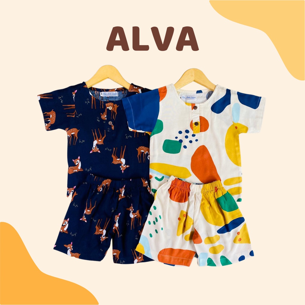 2-4TH SETELAN ANAK ALVA ONE SET ANAK LAKI-LAKI DAN PEREMPUAN (UNISEX) BY BAJUANAKKANAYA