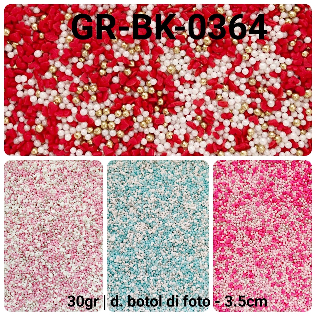 

GR-BK-0364 Sprinkles sprinkle sprinkel 30gram mutiara putih biru pink yamama baking grosir murah sprinkles cake dekorasi mutiara trimit decoration story sprinklestory sprinklesstory sprinkle story yamama baking