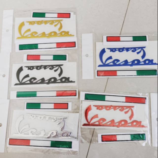 EMBLEM VESPA LOGO VESPA STIKER VESPA BERBAGAI WARNA