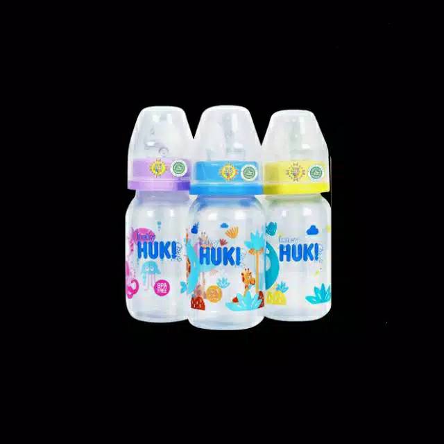 Botol susu HUKI 120 ml (nipple Gepeng) BPA free