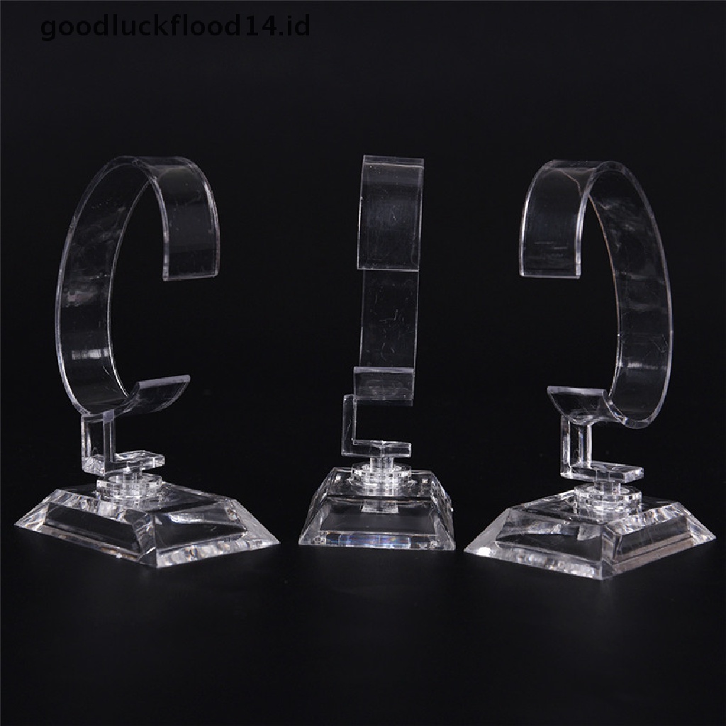 2pcs Stand Holder Rak Display Perhiasan Gelang Jam Tangan Bahan Akrilik Bening Dapat Dilepas