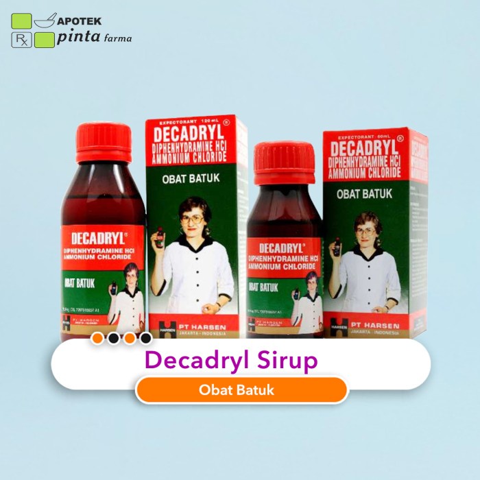 Obat Batuk Decadryl Ekspektoran Sirup
