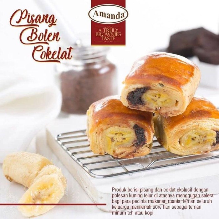 

Amanda brownies/Pisang Bolen coklat dan pisang Bolen Keju - Coklat, 750 gr