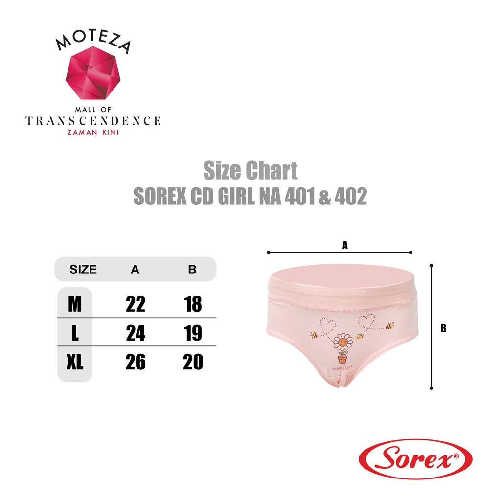 Sorex Celana Dalam Anak Perempuan Kids Girl - NA 401 ; 402 ; 403 ; 452 ; 454- Segitiga Super Soft