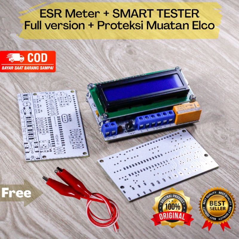 pakaian✲Esr Meter + Smart Tester Digital/ Digital Esr Meter/ Esr Meter Plus Proteksi Muatan Elco 100