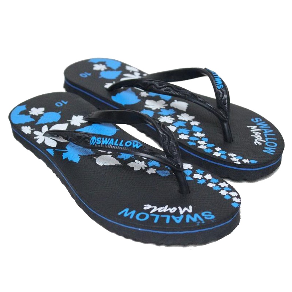 SANDAL JEPIT SWALLOW BLACK PEARL & MAPLE-MAPLE/BIRU( 10 )