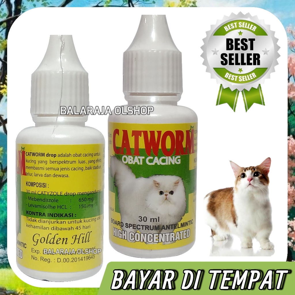 OBAT KUCING/KITTEN CACINGAN AMPUH MEMBASMI CACING PADA KUCING - CATWORM