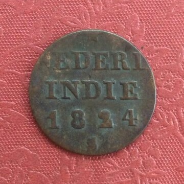 Koin Kuno Ned Indie 1/4 Stuiver 1824 Willem 1 SP149