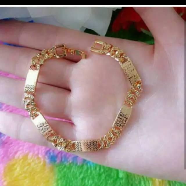 Xuping/gelang plat 001 gold