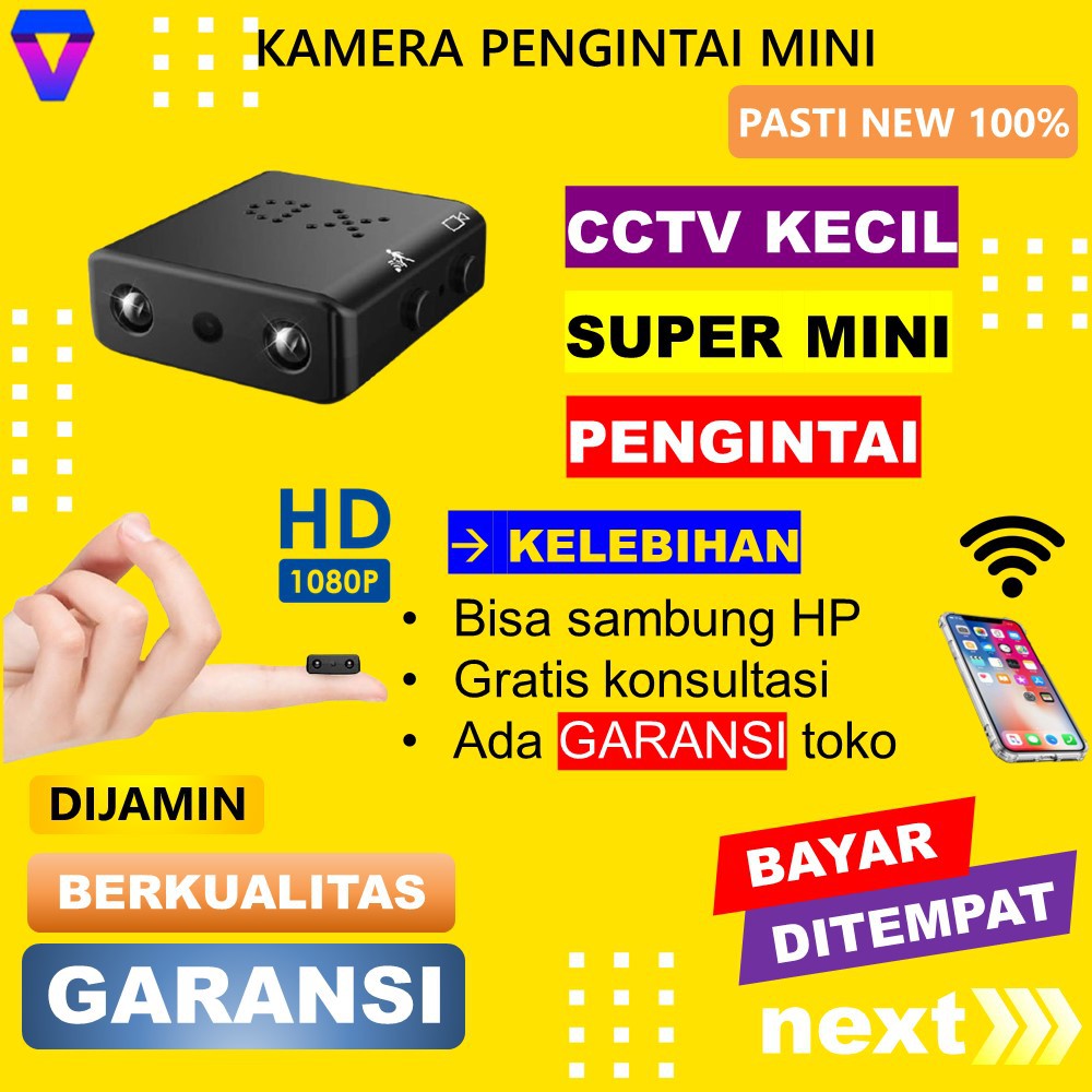 KAMERA KECIL TERSEMBUNYI PENGINTAI WIFI CAMERA CCTV MINI SPY CAM HIDDEN CAMERA PENGINTIP MURAH JS54