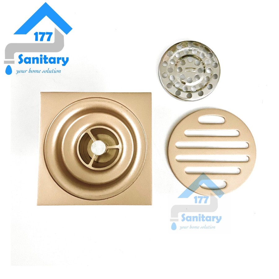 Saringan Got Rose Gold Matte 6001G - Floor Drain Drainer Brass Pembuangan air Stainless Rose Gold