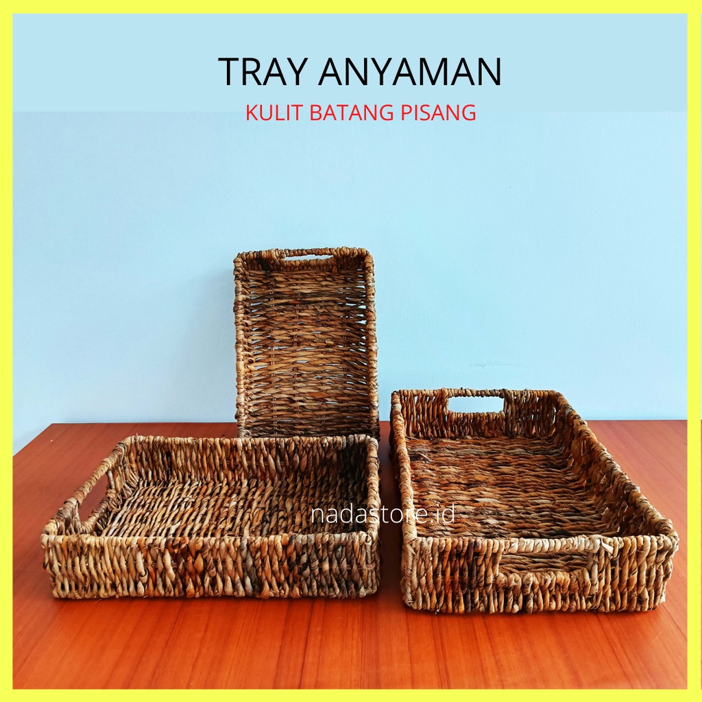 Nadastore Box Serbaguna / Keranjang Anyaman Kulit Batang Pisang multi size