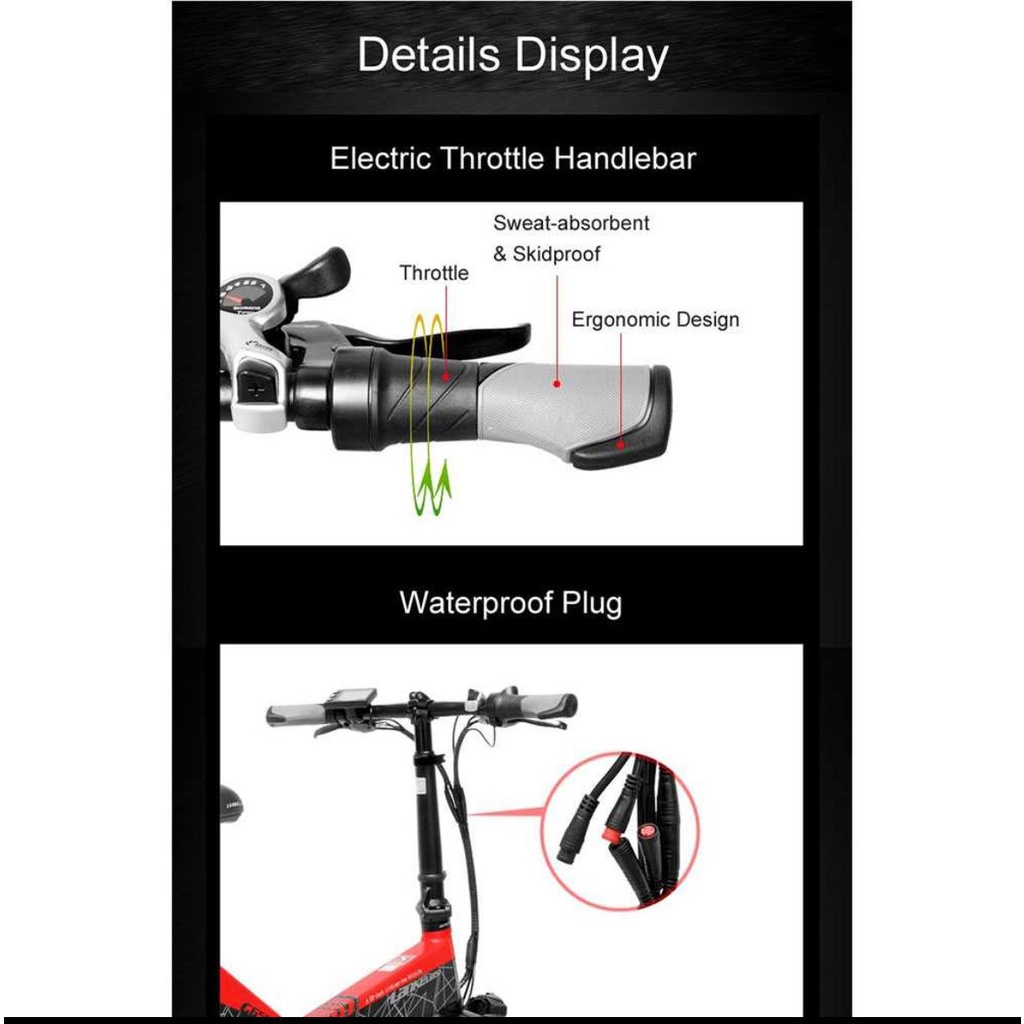 Sepeda Listrik Lipat Electric Lankeleisi G650 Vers 48V 10.4Ah-6
