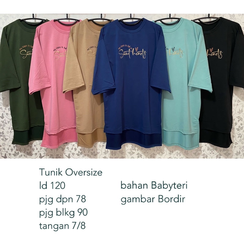 TUNIK OVERZISE/TUNIK VIRAL/TUNIK PANJANG PENDEK/TUNIK KEKINIAN
