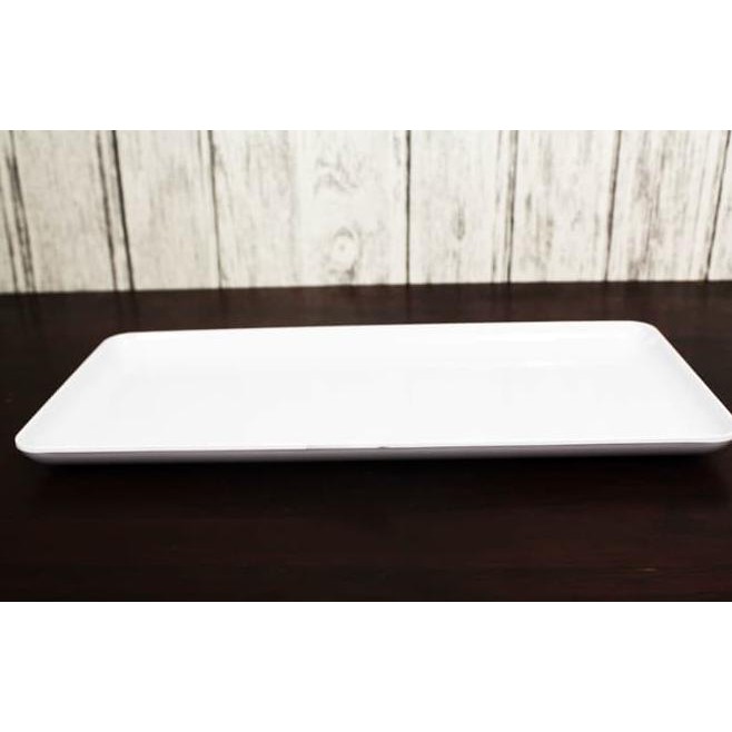 214d piring saji besar baki panjang melamine serving plate makan melamin - putih mxnw