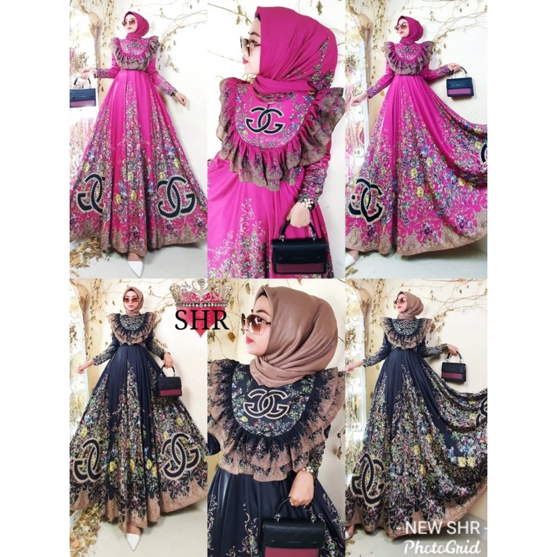 SIAP KIRIM GAMIS RUMBAI SHR ORI 100% SANGAT MEWAH