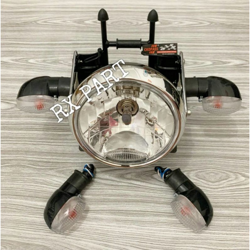 Lampu Depan / Head Lamp + Kuping Lampu RX KING 2007 - 2008 Peredam + Sein Depan Dan Belakang RX KING