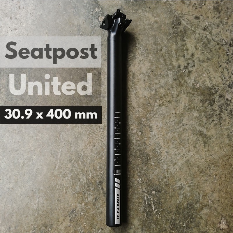 Seatpost United Tiang Sadel Sepeda MTB Ukuran 30.9 x 400 mm Alloy