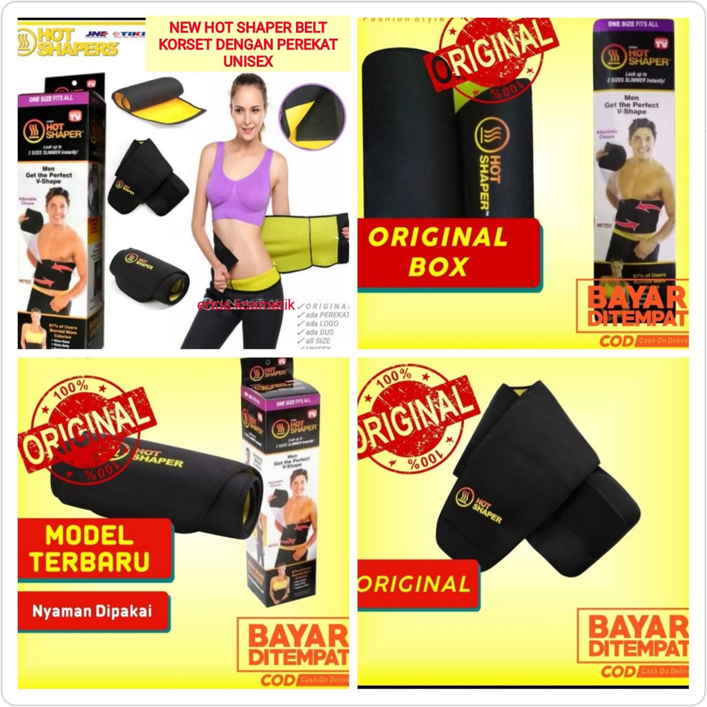 NEW HOT SHAPER POWER BELT KORSET PELANGSING PEMBAKAR LEMAK PERUT DENGAN PEREKAT ORIGINAL
