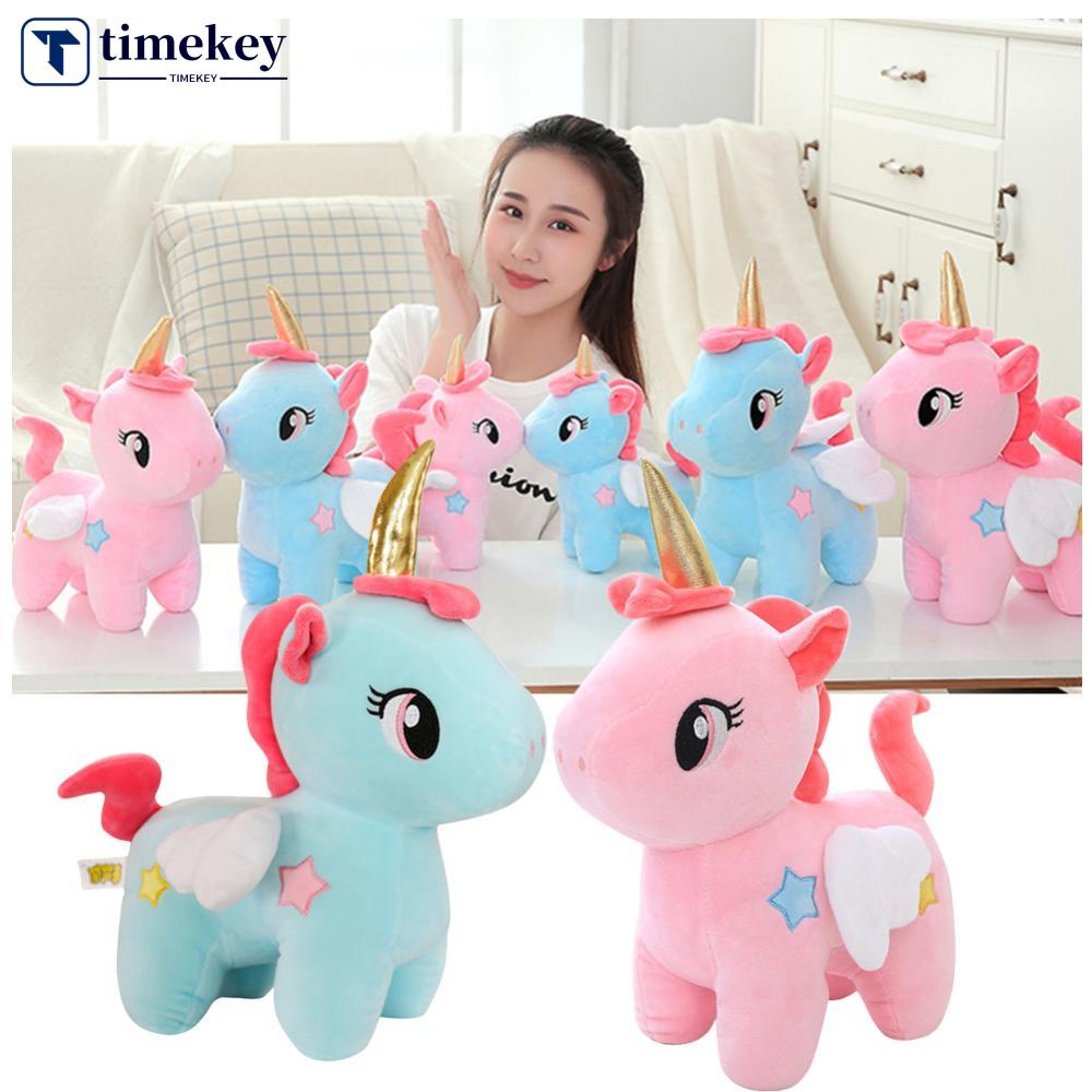 Timekey Mainan Boneka Stuffed Plush Unicorn Kawaii Lembut 10 / 20 / 25cm Untuk Hadiah Ulang Tahun Anak G8V2