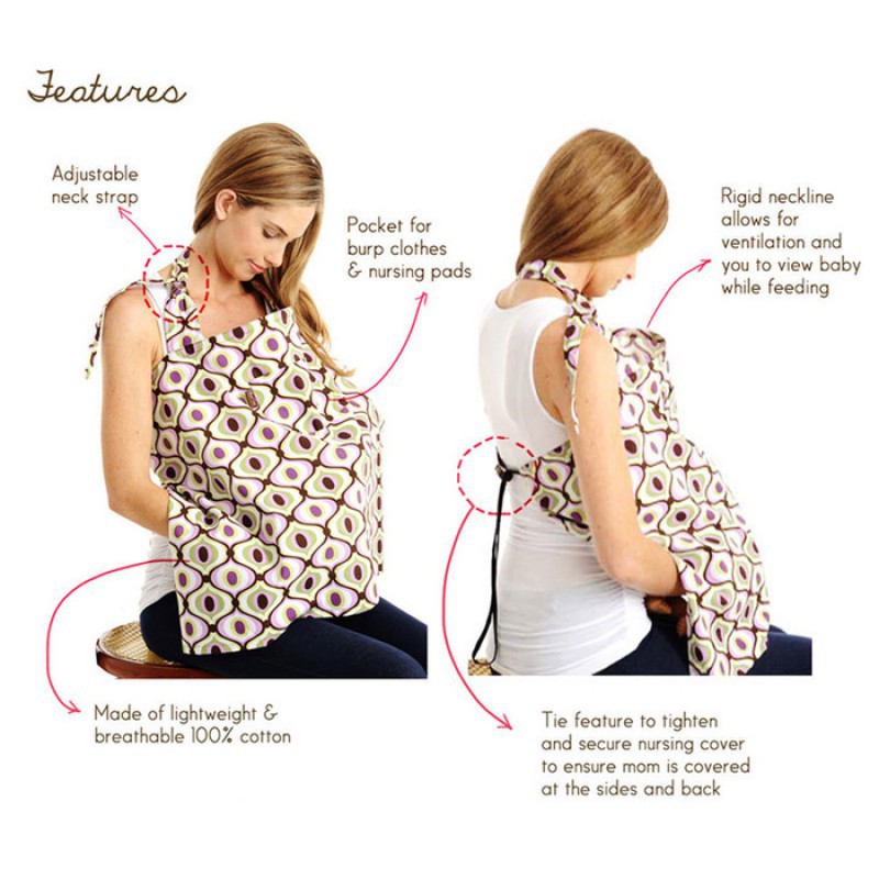 Pupsik Studio ORIGINAL Peek and Drink Nursing Cover - Sweet Time