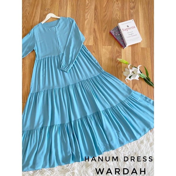 Hanum dress premium / dress polos / dress busui / gamis busui / dress rayon twill / dress hitam polos / BISACOD-WARDAH
