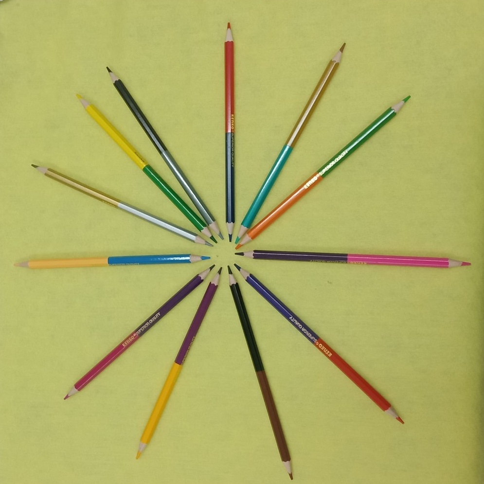 Pensil Bi-Color 12 Warna KENKO CP-12FBC