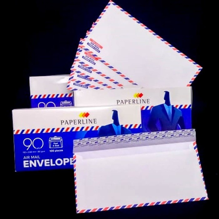 

Amplop Panjang Garis Airmail 90 PAPERLINE/Amplop Putih AM Panjang PPL - HANYAAMPLOP