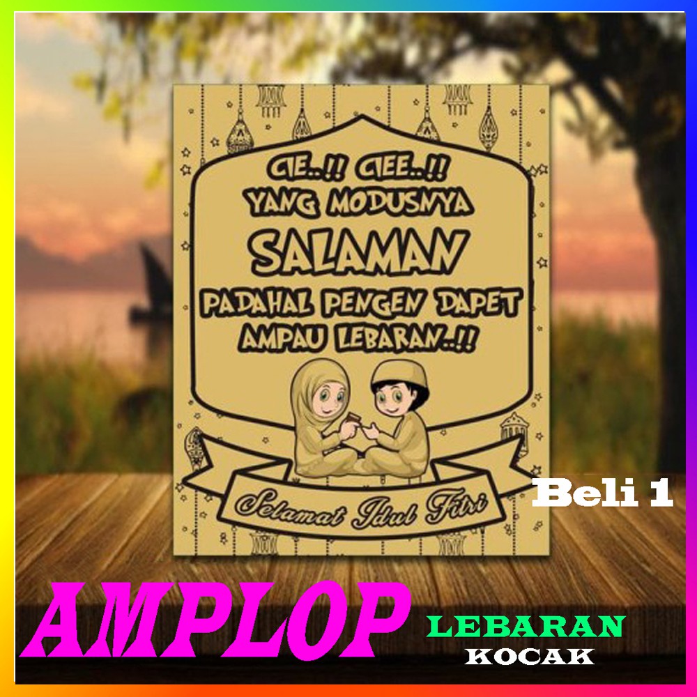 Amplop Lebaran Motif Kocak Lucu Panjang Kertas 1 PACK ISI 10 LEMBAR motif Idul Fitri Amplop Lebaran Idul Fitri Besar Angpao Motif 2025 Uang Tanpa Dilipat