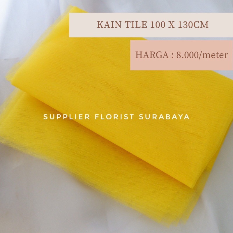 kain tille tile tulle 100x130cm bahan sedang, tidak halus &amp; tidak kasar