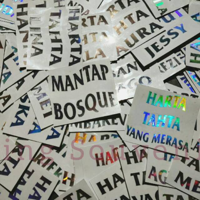 [BISA SATUAN] CUSTOM CUTTING STICKER HOLOGRAM UKURAN SAMPAI 7cm