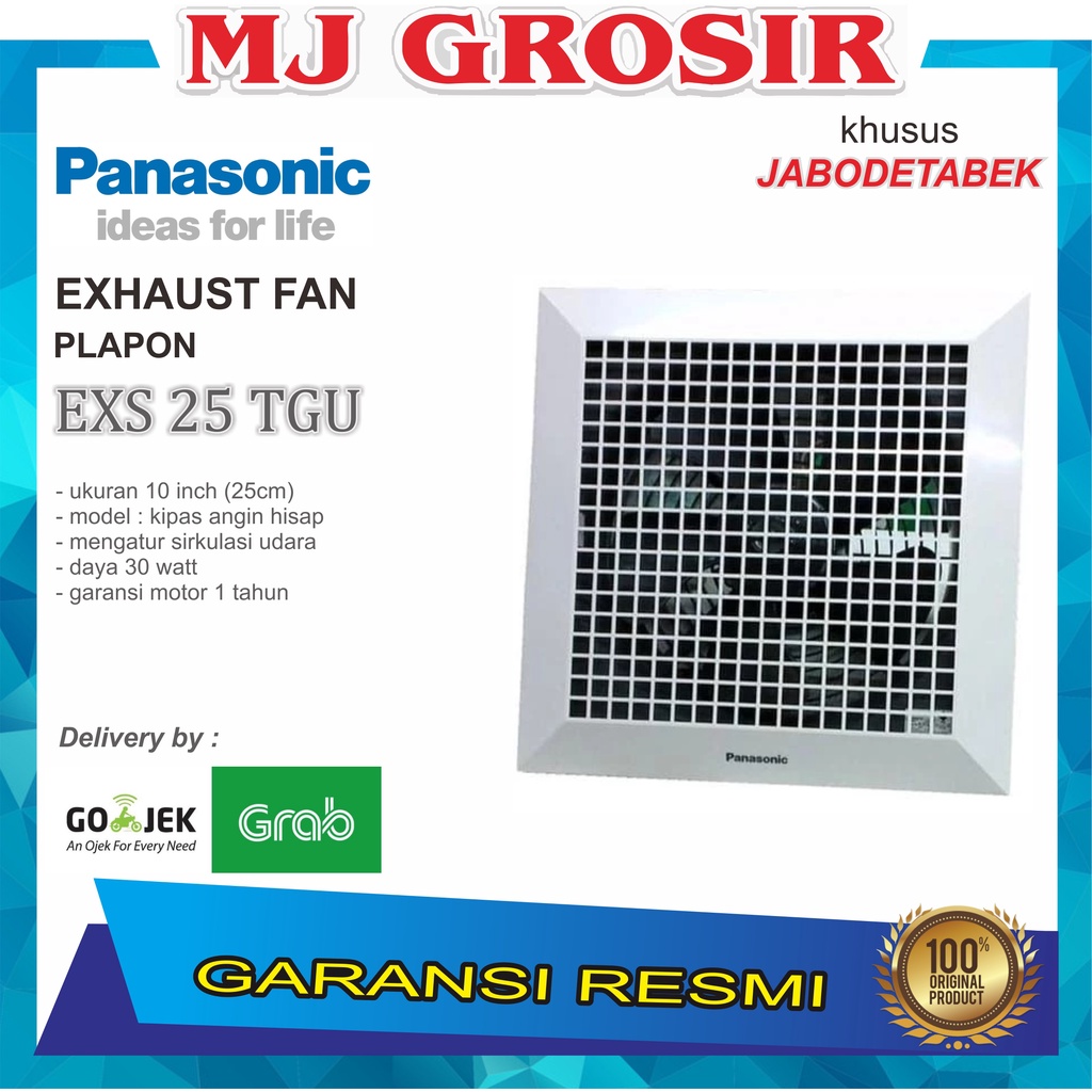 KIPAS ANGIN EXHAUST FAN PANASONIC EXS 25 TGU 10 INCH HISAP PLAPON