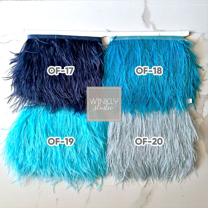 Bulu Ostrich Pendek 8cm - 10cm Ostrich Feather 10 cm Renda Ostrich