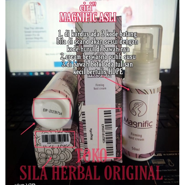 MAGNIFIC ASLI ORIGINAL CREAM PEMBESAR DAN PENGENCANG PAYUDARA BPOM