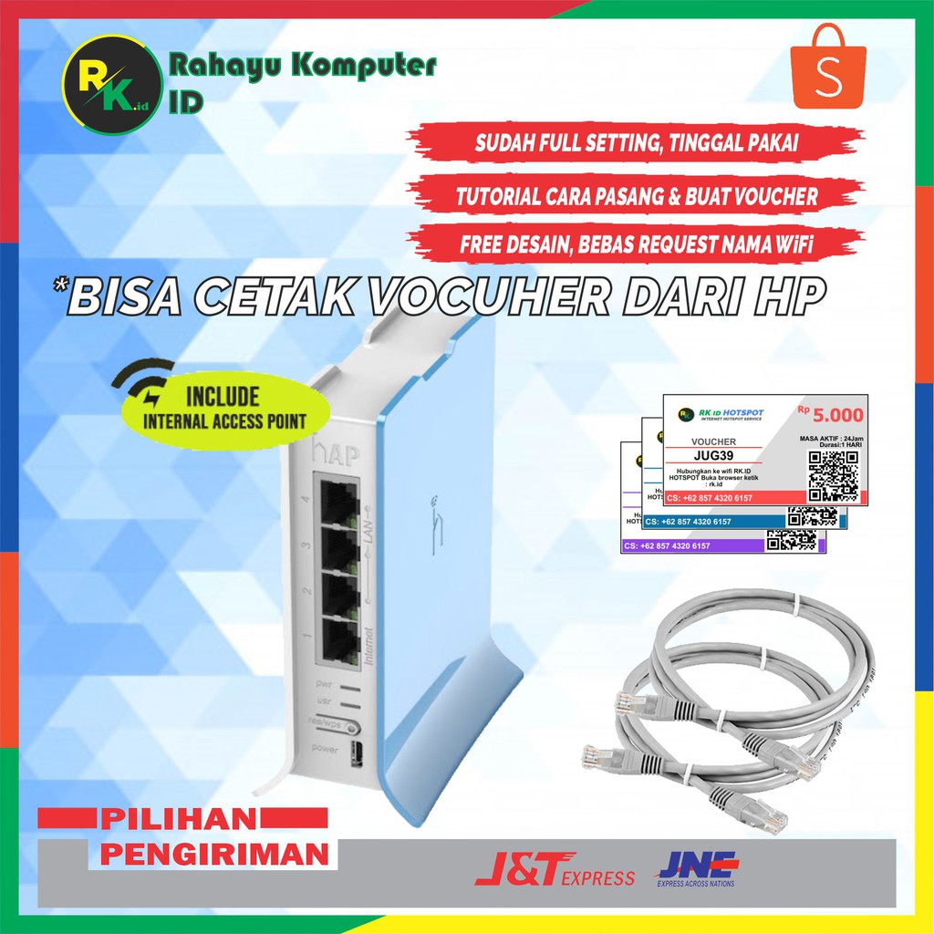 Rb941 / Rt RW NET / paket usaha vocer wifi / mikrotik siap pakai / paket hotspot / vocer wifi