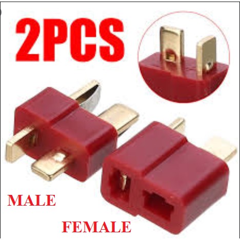 Deans Connector konektor Male Female 1 set T Plug RC LiPo Battery Baterai Li-Po