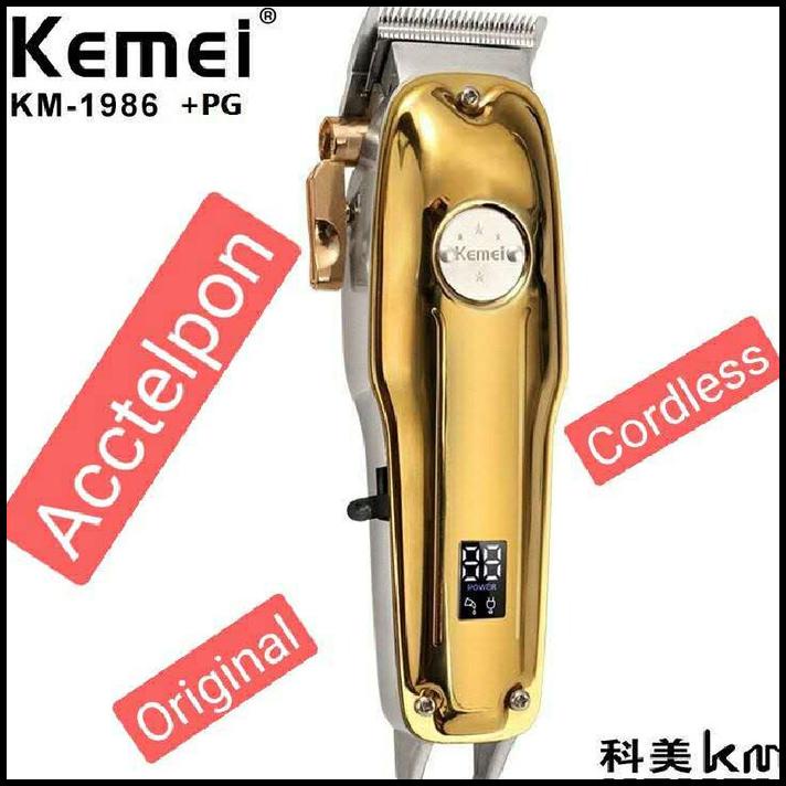 Kemei Km 1986+Pg Electric Cordless Lcd Hair Trimmer Hair Cutting
