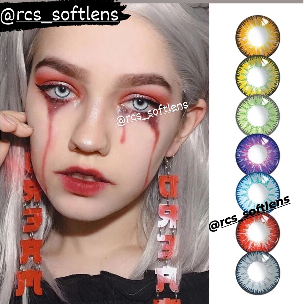 RCS✅ Softlens cosplay halloween Ayy series 02 softlens merah hijau biru abu kuning