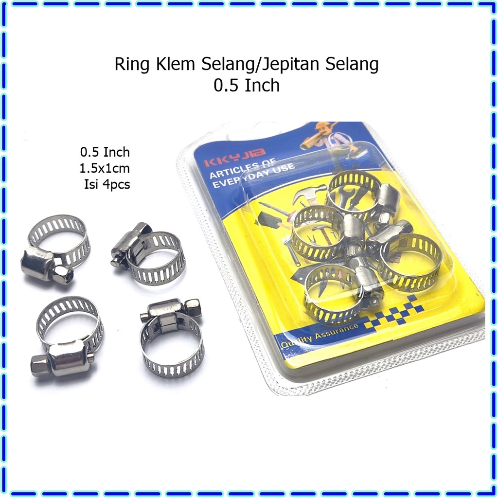 Ring Klem Selang/Cicin Klem Selang/Jepitan Selang 0.5 Inch/1.25 Inch