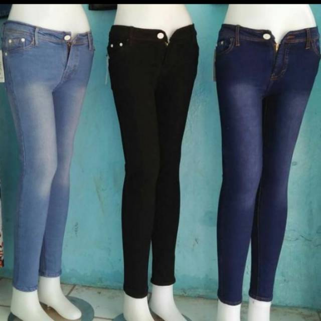 CELANA JEANS SKINNY PENSIL CROSSBACK SILANG BELAKANG