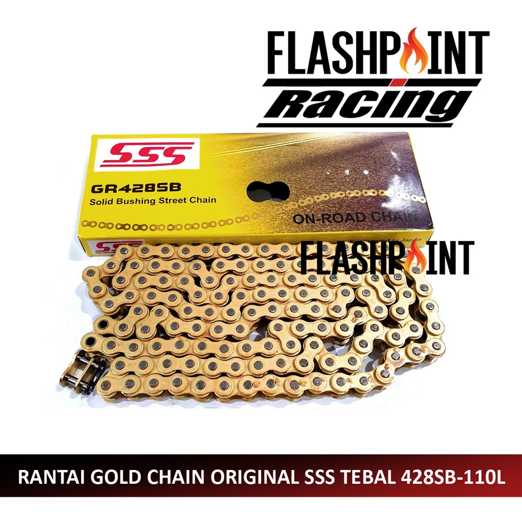 (BISA COD) RANTAI MOTOR ORIGINAL SSS 428 130L 428SB SB 130 TEBAL WARNA GOLD RANTE GRADE A CHAIN