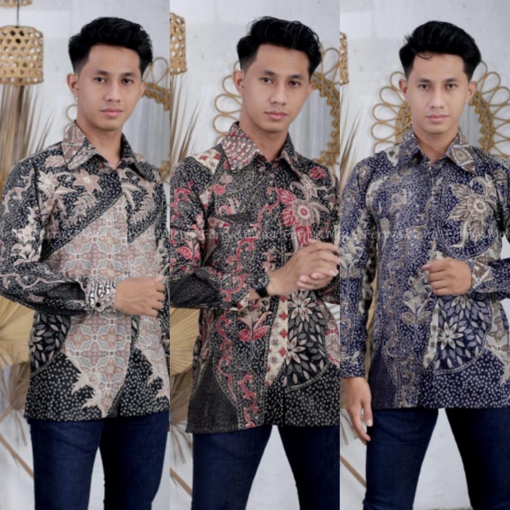 kemeja batik pria / atasan pria lengan panjang