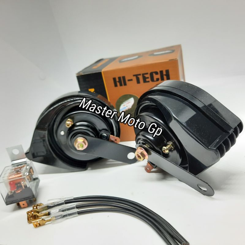 Klakson Hi tech H 510HZ - L 410HZ desain untuk balap Relay 12V Klakson Motor Mobil Power horn