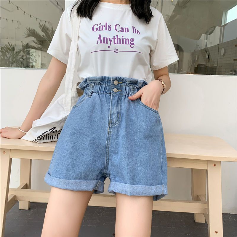 Hot pants wanita korean short pants wanita pendek stretch jeans high waist jeans kasual dewasa jins 2022 terbaru