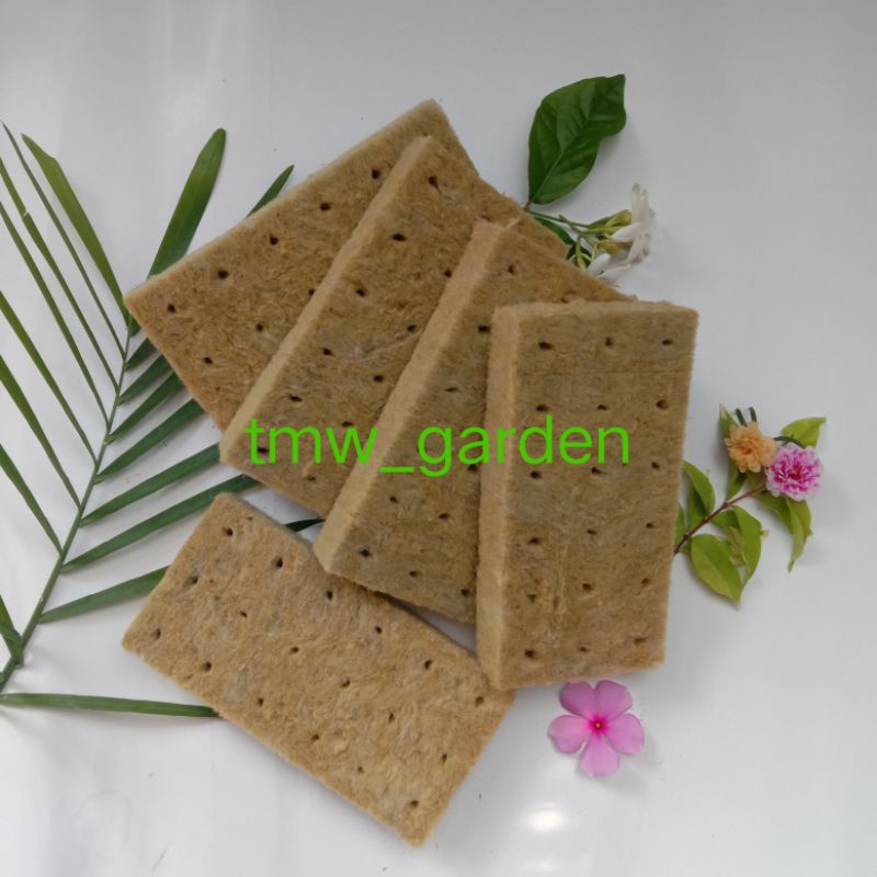 ROCKWOOL HIDROPONIK SIAP PAKAI PAKET 5 LEMBAR
