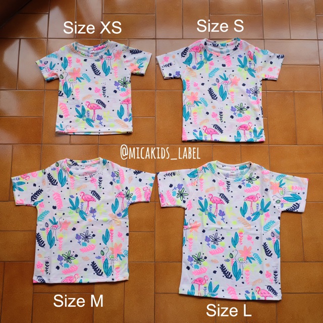 KAOS ANAK ADEM PRINTING SUMMER FLAMINGGO