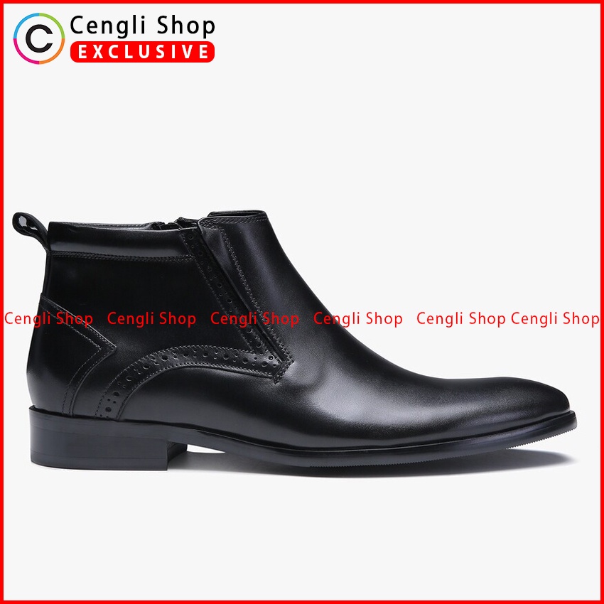 SEPATU BOOT EVERBEST PRIA ORIGINAL FORMAL KULIT BRANDED HITAM EM04