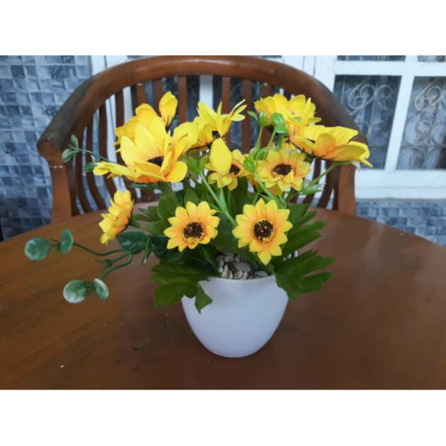Bunga matahari- hiasan meja- kembang plastik- artificial